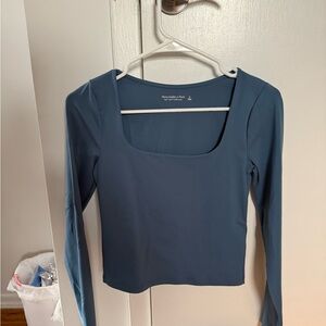 Abercrombie & Fitch Slate Blue Long Sleeve Top